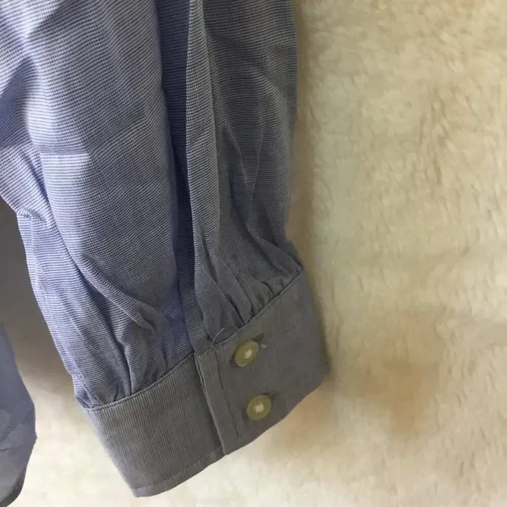 Loft Blue Pintucked Pleated Tunic Shirt - Picture 8 of 11